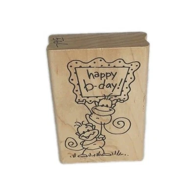 Stampendous Changito B-day M215 Rubber Stamp Monkey 2.5“ X 3.5“ - Image 1 of 4