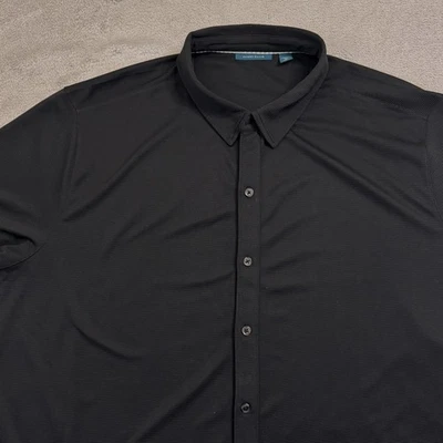 NUEVO CON ETIQUETAS Camisa Perry Ellis Para Hombres Texturizada Rayas Abotonada Negra Talla 3X TOTALMENTE NUEVA Foto 1 de 4
