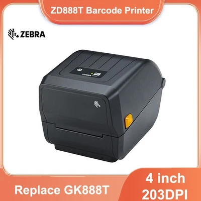 Zebra ZD888T Replace GK888T Barcode Label Printer 203DPI 4 Inch Thermal Printer - Image 1 of 4