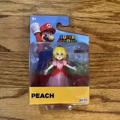 Boneco de ação 2024 JAKKS Pacific World of Nintendo Mini 2.5": Princess Peach - Imagem 1 de 2