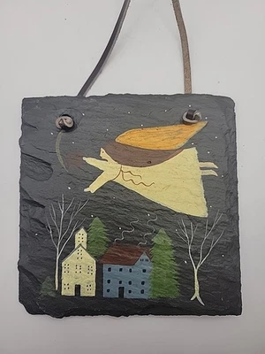 Evergreen Enterprises pintado a mano pizarra país ángel volador adorno de pared Foto 1 de 2