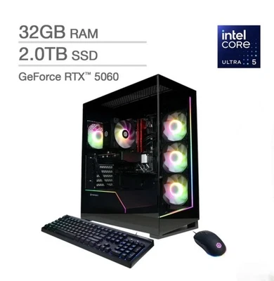 CyberPowerPC Gamer Xtreme Desktop Ultra 5 225F RTX 5060 32GB 2TB SSD Win11 - Image 1 of 4