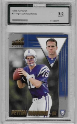 1998 Pacific PEYTON MANNING # 71 Aurora (AGS 9 MINT) RC Rookie NFL HOF - Image 1 of 2