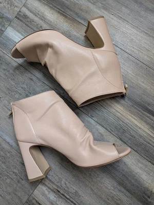 Botines Vince Vero Cuoio Beige Peep Toe Tacón Para Mujer 39 EE. UU. Talla 8.5 Foto 1 de 4