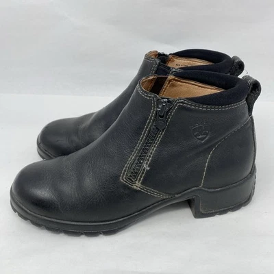 Botas Ariat Mujer Talla 7B Negro/Marrón Oscuro Tacón Chelsea Cremallera Cuero 95601 Bajo Foto 1 de 4