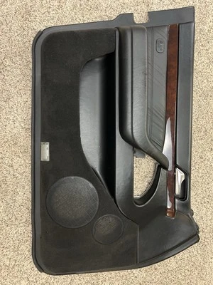 95-99 Mercedes Benz W140 S420 S500 S600 Left Front BLACK WOODGRAIN Door Panel - Image 1 of 4