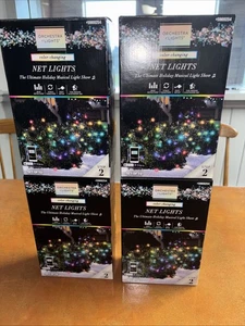 4 boxes Gemmy Orchestra of Lights Color Changing LED Net Lights NEW app contol - Picture 1 of 4
