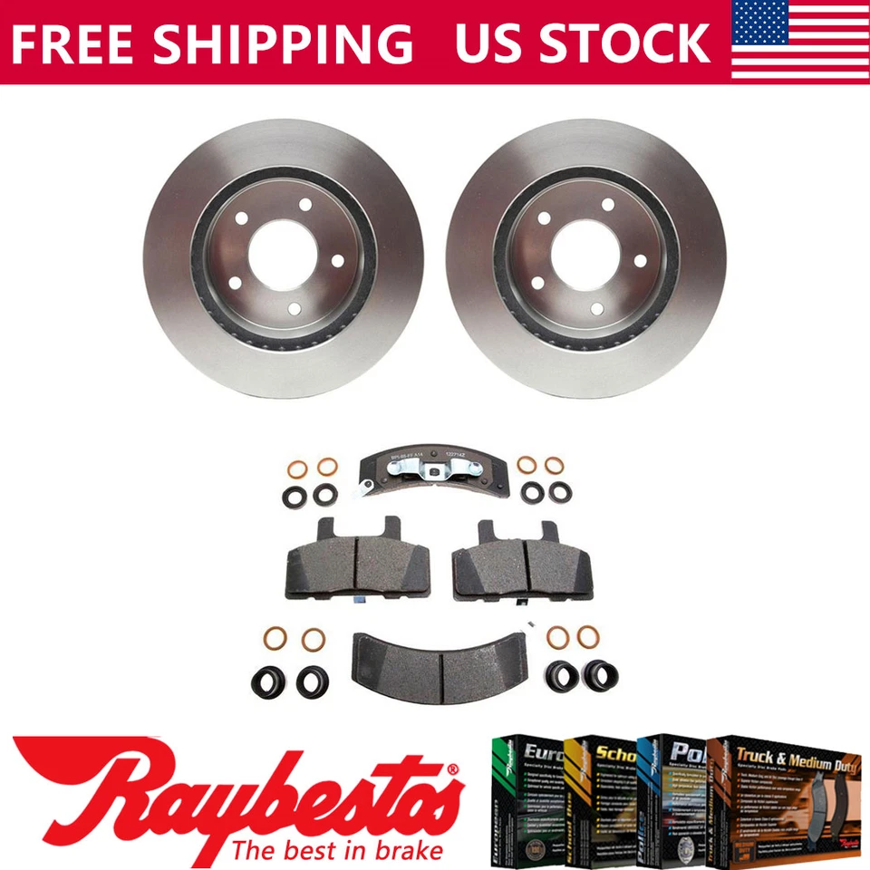 Rotores de freno delanteros + pastillas de freno de cerámica y herrajes para Chevrolet Astro 1990-1994 Foto 1 de 4