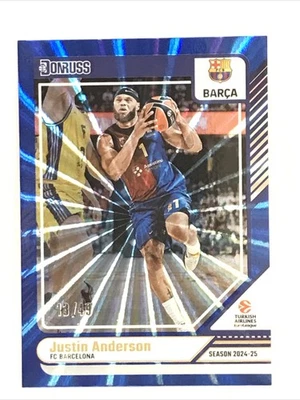 2024-25 Donruss Euroliga Baloncesto Justin Anderson #119 AZUL #13/49 Foto 1 de 2