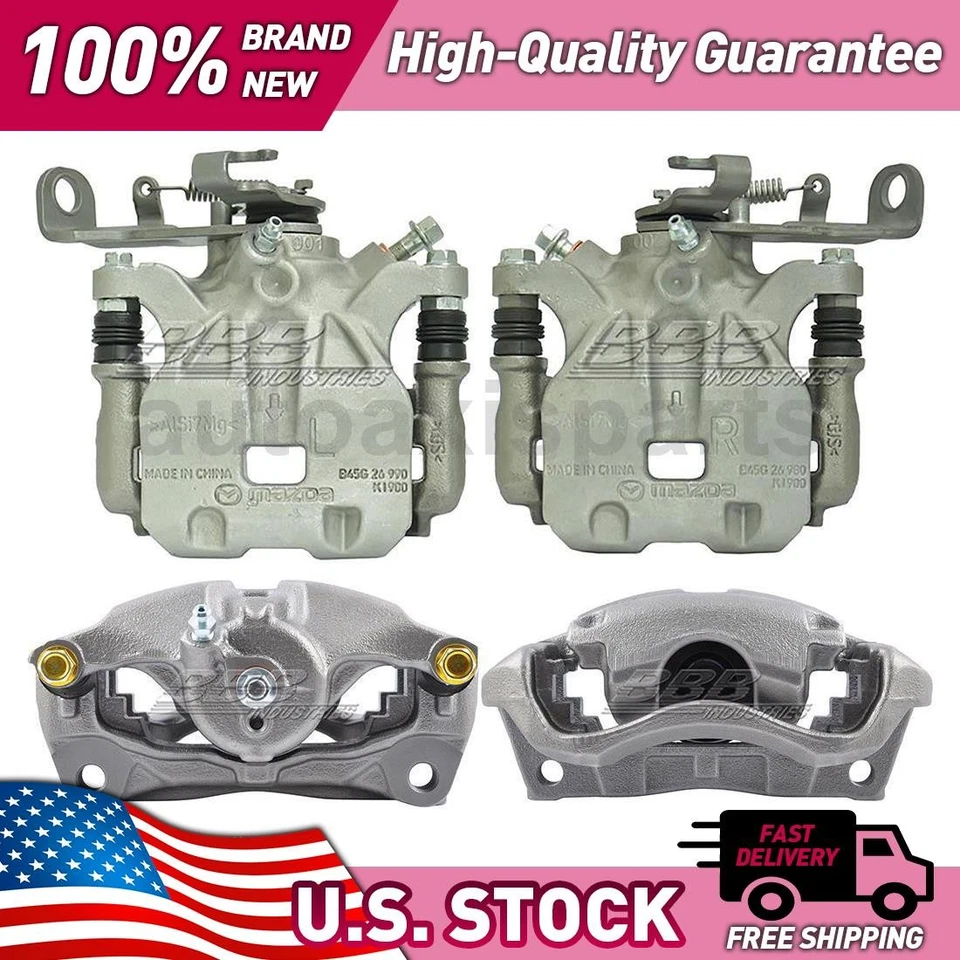 4 pinzas de freno de disco delanteras traseras BBB Industries para Mazda 3 2014-2016 Foto 1 de 4