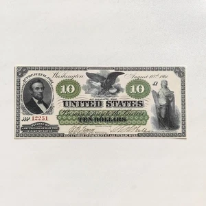 10 Dollars 1861 St. Louis Demand Note Greenback Reproduction Banknote Fr US# 10 - Picture 1 of 4