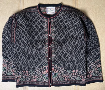 Cárdigan Suéter Dale Of Norway Para Mujer Grande Rojo Vintage Lana Tejido Cottagecore  Foto 1 de 4