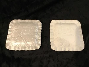 U-PAINT CERAMIC BISQUE HAPPY MOTHERS DAY FATHERS PLAQUES LOT READY TO PAINT NEW - Picture 1 of 7