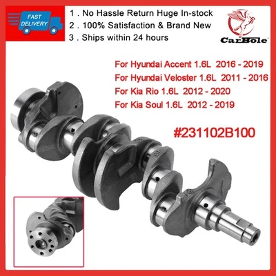 Engine Crankshaft 231102B100 For 2012-2019 Kia Soul 2011-2016 Hyundai Veloster - Image 1 of 4