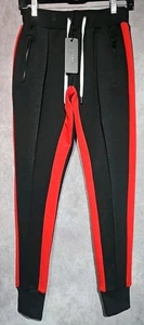 LURV Pant Womens L Black With Red Stripes Ready To Burn Pockets Stretch NWT - Picture 1 of 8