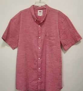 Levi's Men Red Short Sleeve Style 3LGSW1750 Cotton Front Pocket Sz 2XL - NWT - Picture 1 of 9