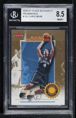 2000-01 Fleer Authority Prominence 75/25 /25 Chris Mihm #125 BGS 8.5 Rookie RC - Image 1 of 2