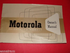Motorola Televison Models Owners Manual pre-1963 Bilt-in VHF-UHF Antenna - Picture 1 of 2