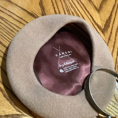 Gorra boina vintage KANGOL 100 % lana virgen tostada XL hecha en Inglaterra Foto 1 de 4