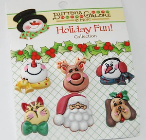 Santa & Friends Knöpfe / Buttons Galore / Vicki Schreiner Design #CM 101 - Bild 1 von 2