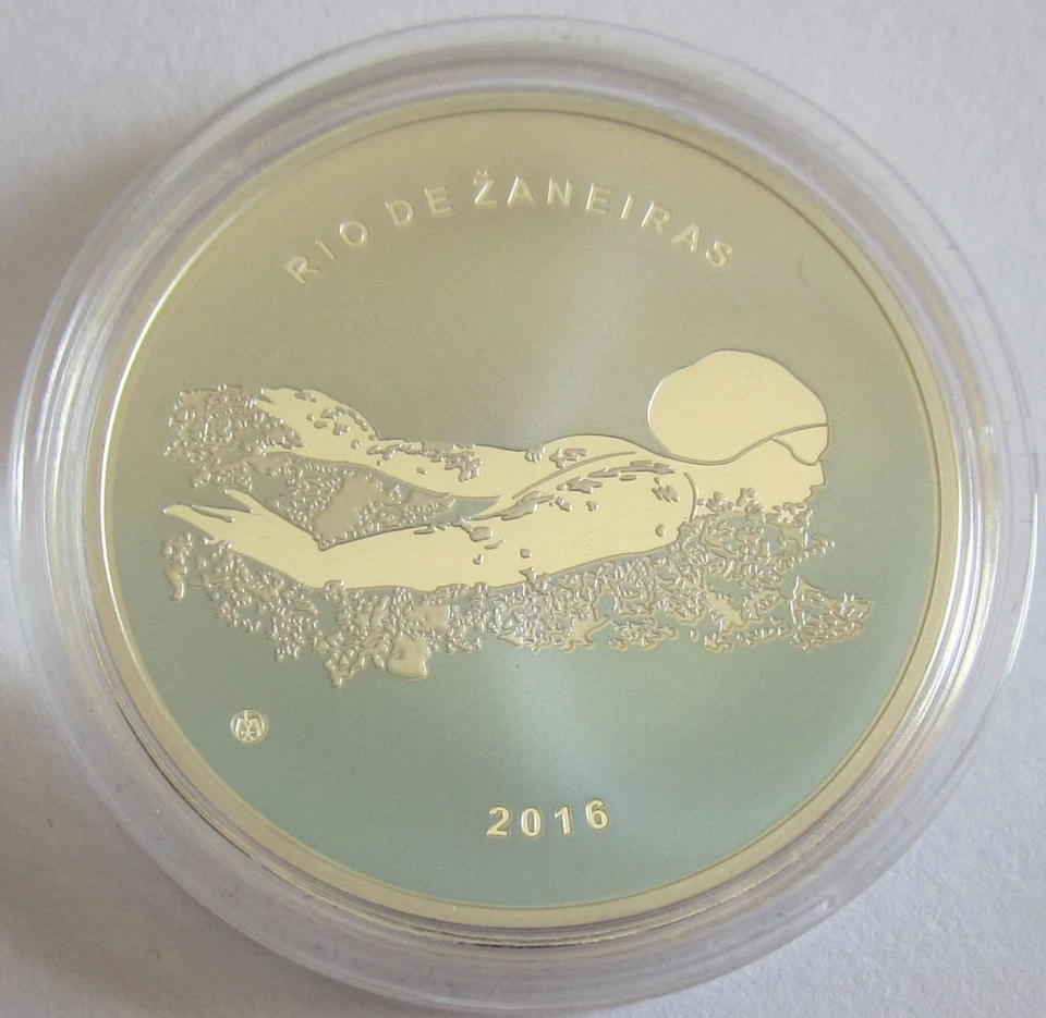 Lithuania 20 Euro 2016 Olympics Rio de Janeiro Swimming Silver - Image 1 of 2