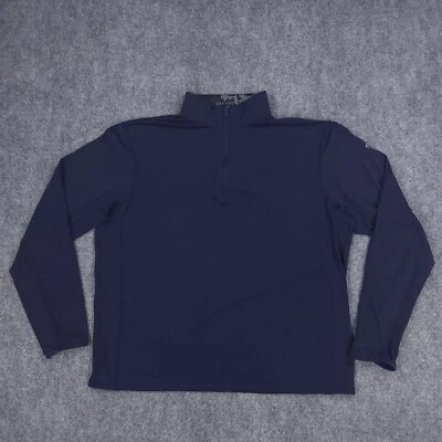 Пуловер мужской Greyson большой синий Тейт Mockneck четверть 1/4 молнии куртка эластичной - Изображение 1 из 4