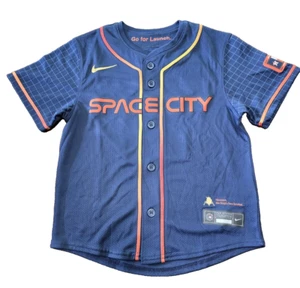 Nike YOUTH Alex Bregman Houston Astros City Connect Replica Player Jersey Navy 7 - Picture 1 of 9