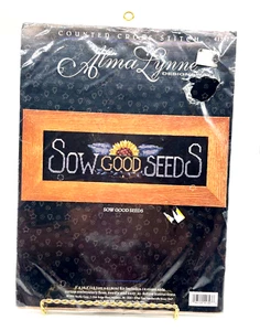 Vintage Bucilla Alma Lynne Sunflower Sow Good Seeds 41397 Counted Cross Stitch - Picture 1 of 6