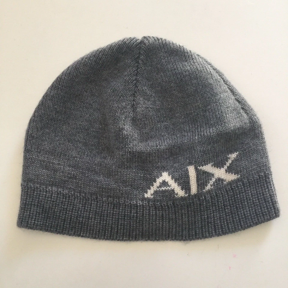 Gorro de lana gris unisex vintage Armani AX Foto 1 de 3