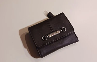 ESPRIT Wallet brown 4 fold several card slots zipper - Image 1 of 4
