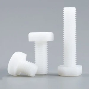 M3 M5 M6 M8 M10 M12 White Nylon Fully Threaded Hex Screws Plastic Hexagonal Bolt - Picture 1 of 7