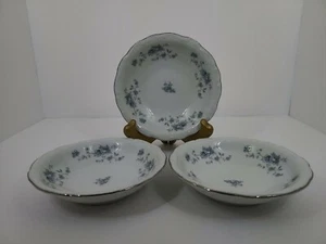 Johann Haviland Blue Garland Berry Dessert Bowls Bavaria Germany Set of 3 - Picture 1 of 7