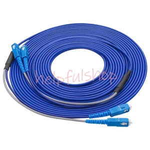 150M Armored Cable SC to SC SM 9/125 Duplex Fiber Patch Cord - Afbeelding 1 van 1