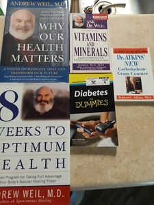 Andrew WEIL BOOK LOT 8 WEEKS to OPTIMAL HEALTH VITAMINS MINERALS DIABETES - Picture 1 of 4