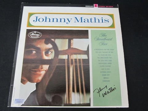 JOHNNY MATHIS Signed Autograph Auto "THE SWEETHEART TREE" Album Vinyl LP W/ COA Cover
