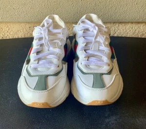 Zapatillas Gucci blancas Rhyton recortadas 37.5 - Imagen 1 de 7