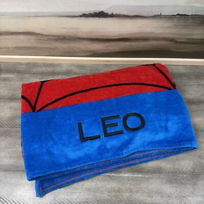 Pottery Barn Kids Marvel's Spider-Man Hooded Towel Monogrammed “Leo” NWOT - Image 1 of 4
