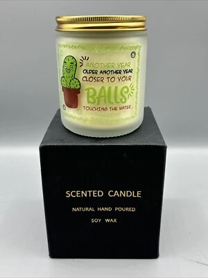 Vela de cera de soja natural vertida a mano divertida cumpleaños envejecer NUEVO EN CAJA Foto 1 de 4