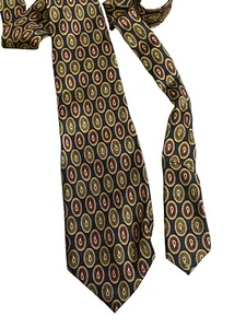 ANCIEN VINTAGE CRAVATE HUGO BOSS 100 % SOIE DESSIN GEOMETRIQUE PAS NOEUD - Imagen 1 de 2