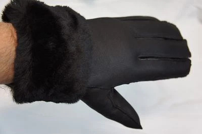 正品 100% 正品 SHEEPSKIN SHEARLING 皮革手套 UNISEX 毛皮冬季 S-2XL — 第 1/4 张图片