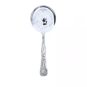 Vintage Tiffany & Co, Vine, Sterling Large Pierced Pea Chased Serving Spoon 80-1 - Picture 1 of 5