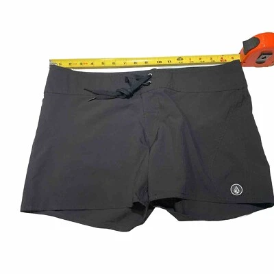 Pantalones Cortos Volcom Negros Natación Juniors 11 Beach Lake 4.5" Entrepierna Se Ajusta a Mujer M Foto 1 de 4