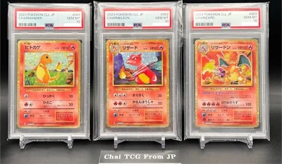 PSA 10 Charmander Charmeleon Charizard Set 003/032 CLL Pokemon Card Classic JP - Image 1 of 4