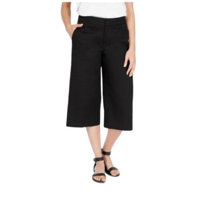 Everlane Women's The Culottes Wide-Leg Capri Pants Black Size 6 Foto 1 de 4