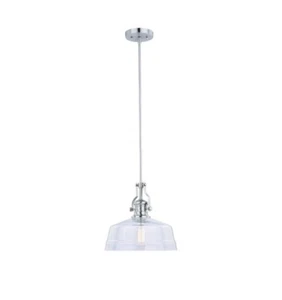 Vaxcel P0273 Beloit 1 Light 12 inch Satin Nickel Pendant Ceiling Light - Picture 1 of 4