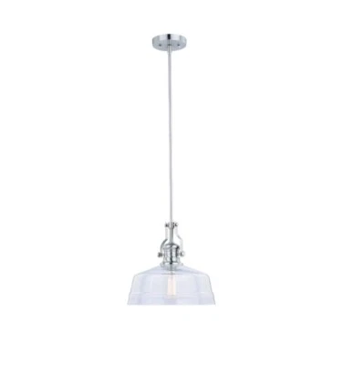 Vaxcel P0273 Beloit 1 Light 12 inch Satin Nickel Pendant Ceiling Light - Image 1 of 4