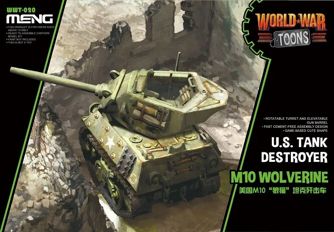Meng-Model WWT-020 - U.S.Tank Cacciatorpediniere M10 Wolverine (Cartoon Model) - - Immagine 1 di 1