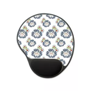 Floral Pattern Mouse Pad with Wrist Rest - Ergonomic Office Decor, Gift for Her - Picture 1 of 5