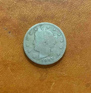 5-cent, LIBERTY HEAD coin, 1897 - Picture 1 of 2