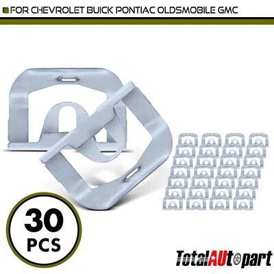 30Pcs Window Reveal Moulding Clip Retainer for Chevy Buick Pontiac 24mm Metal - Image 1 of 4